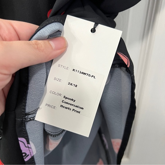 Unique Vintage Creepy Valentines/Halloween Blouse - Picture 7 of 8